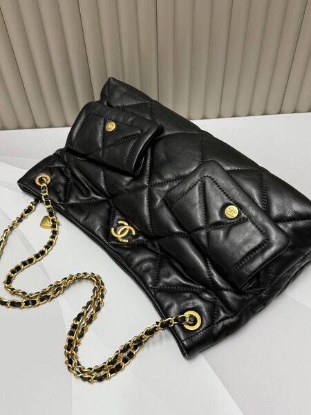 Сумка Chanel женский кожа черный a1307447-1-8