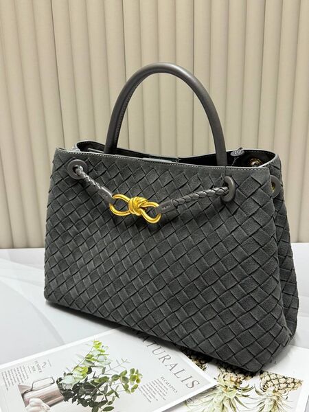 Сумка Bottega Veneta женский замша графитовый l7375388-1-2