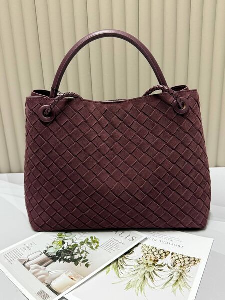 Сумка Bottega Veneta женский замша бордовый u8846036-1-2