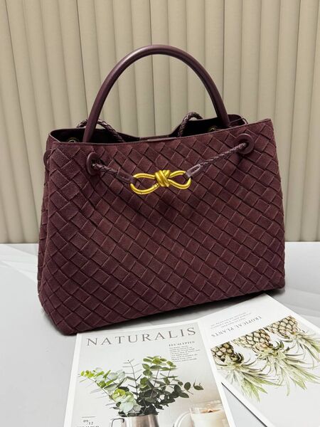 Сумка Bottega Veneta женский замша бордовый u8846036-1-8