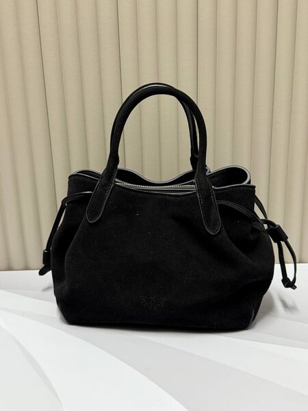 Сумка Pinko женский замша черный b3657208-1-2