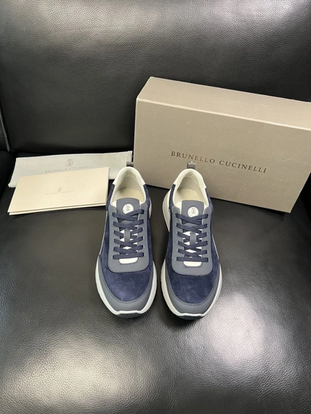 Мужские кроссовки Brunello Cucinelli мужской кожа синий n4878808-1-2