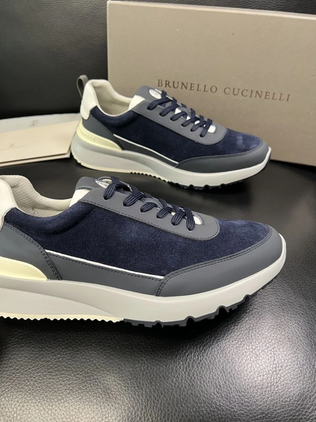 Мужские кроссовки Brunello Cucinelli мужской кожа синий n4878808-1-7