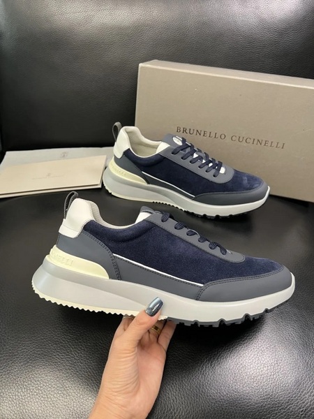 Мужские кроссовки Brunello Cucinelli мужской кожа синий n4878808-1-6