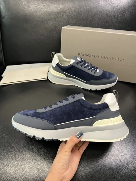 Мужские кроссовки Brunello Cucinelli мужской кожа синий n4878808-1-5