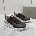 Мужские кроссовки Brunello Cucinelli мужской кожа страуса коричневый j8613758-1