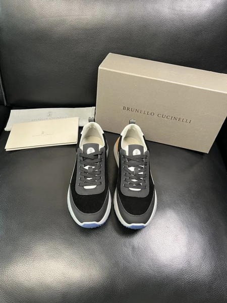Мужские кроссовки Brunello Cucinelli мужской кожа черный u7242337-1-5