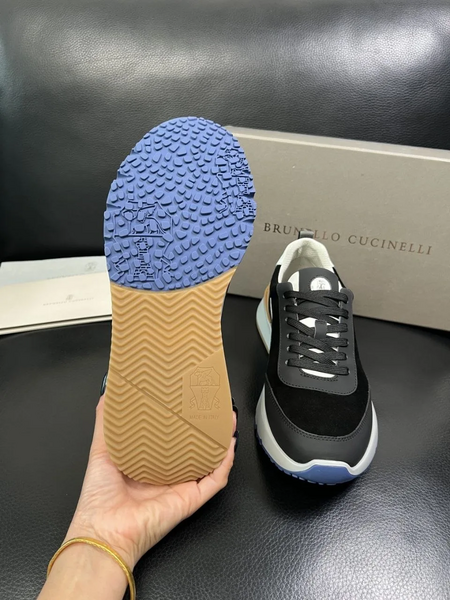 Мужские кроссовки Brunello Cucinelli мужской кожа черный u7242337-1-8