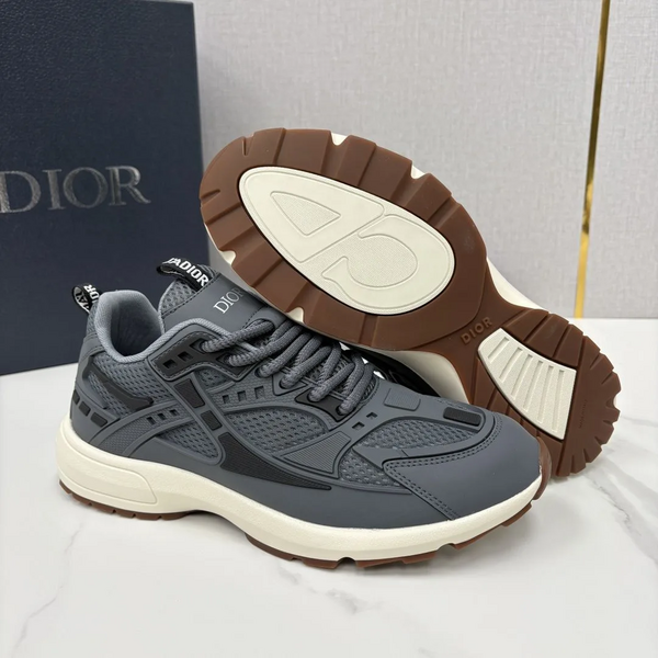 Мужские кроссовки Christian Dior мужской кожа серый k8218629-1