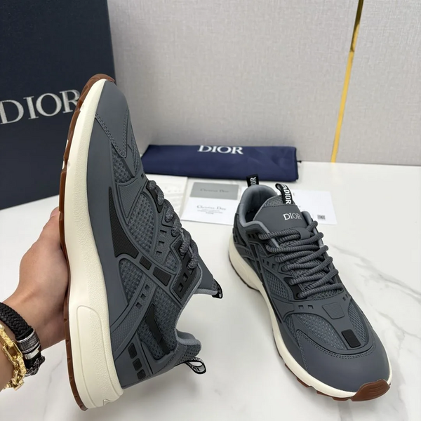 Мужские кроссовки Christian Dior мужской кожа серый k8218629-1-6