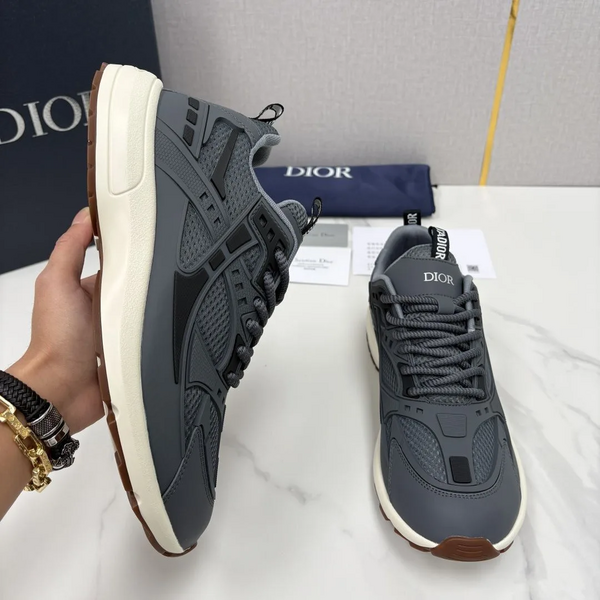 Мужские кроссовки Christian Dior мужской кожа серый k8218629-1-4
