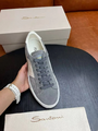 Мужские кеды Santoni мужской замша серый g1715024-1-4