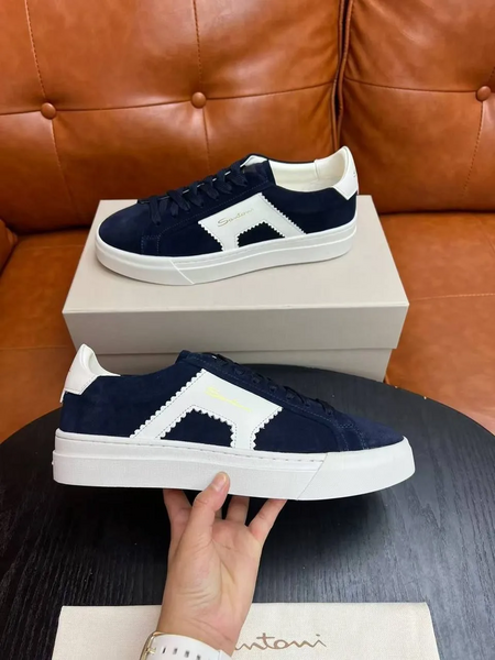 Мужские кеды Santoni мужской замша синий k1548842-1