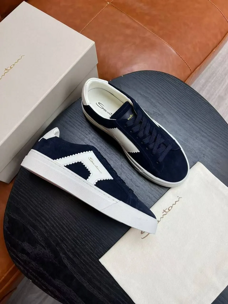 Мужские кеды Santoni мужской замша синий k1548842-1-2