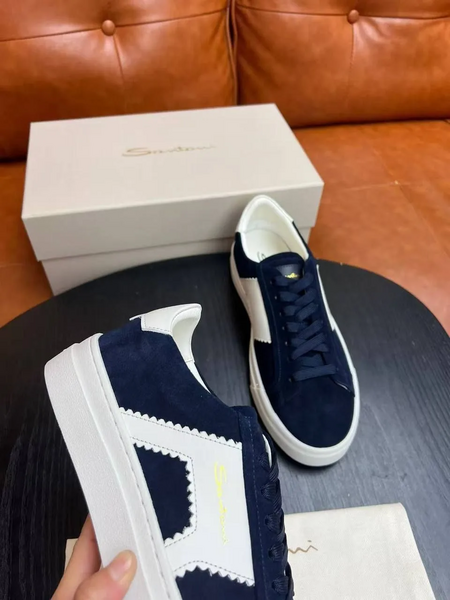 Мужские кеды Santoni мужской замша синий k1548842-1-7