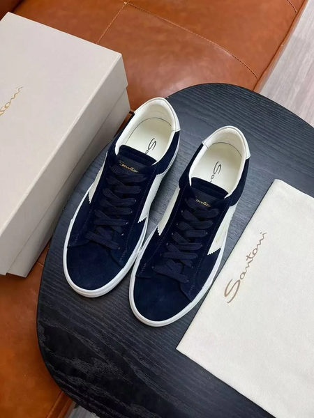 Мужские кеды Santoni мужской замша синий k1548842-1-3