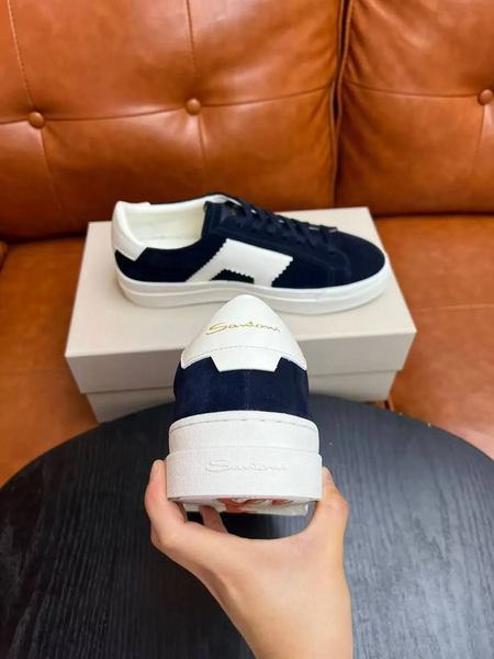 Мужские кеды Santoni мужской замша синий k1548842-1-8