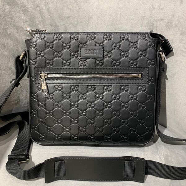 Мужская сумка мессенджер Gucci мужской кожа черный 77895