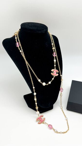 Колье Chanel розовый 176119-2