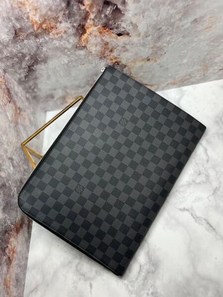 Мужская папка Louis Vuitton мужской кожа черный 108109-2