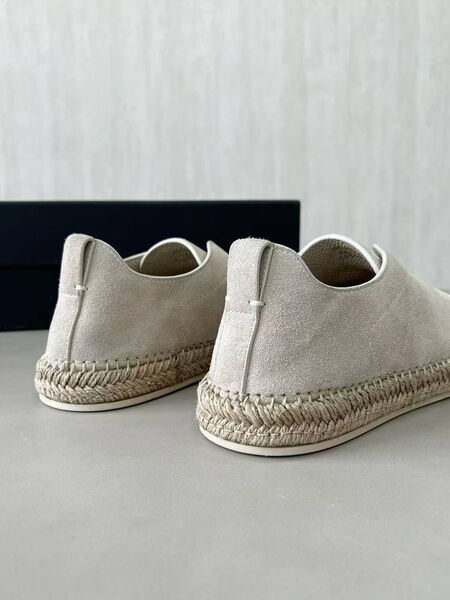 Мужские кеды Zegna мужской замша белый 185802-5