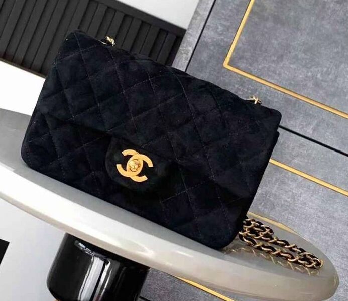 Сумка Chanel женский замша черный 182042