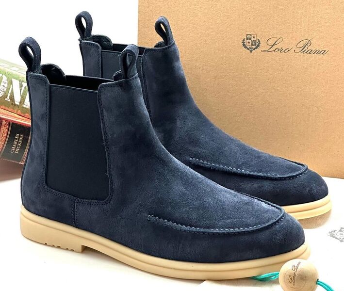 Мужские ботинки Loro Piana мужской замша синий 107832