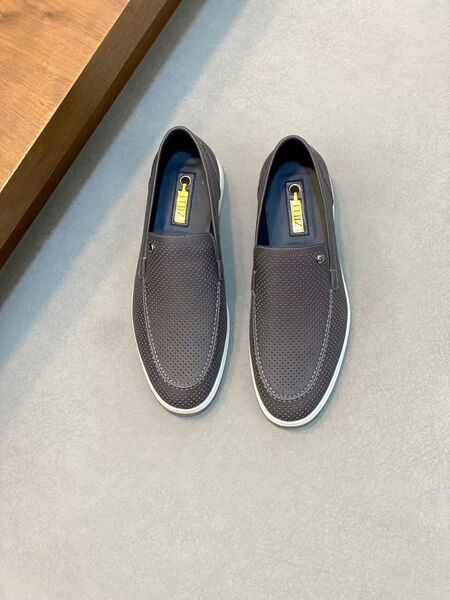 Мужские лоферы Zilli мужской кожа графитовый 193546-2