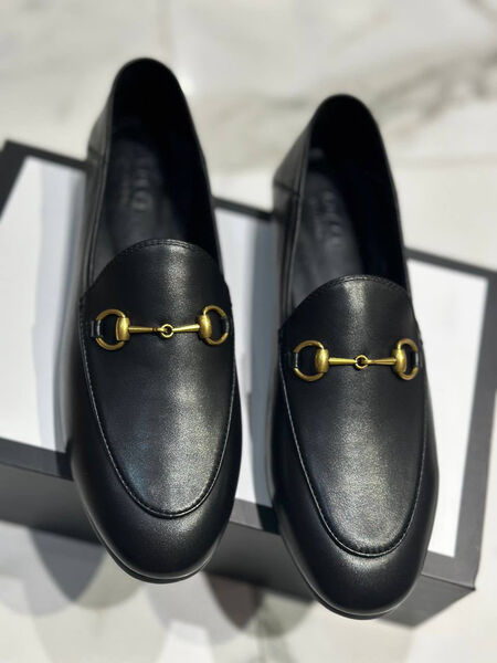 Лоферы Gucci женский кожа черный 99933-4