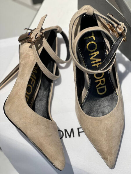 Туфли Tom Ford женский замша бежевый 110480-3