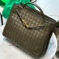 Сумка Bottega Veneta женский кожа болотный 166920-3