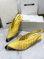 Туфли Bottega Veneta женский кожа горчичный 191284-3