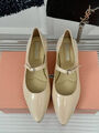 Туфли Miu Miu женский кожа бежевый 157185-8