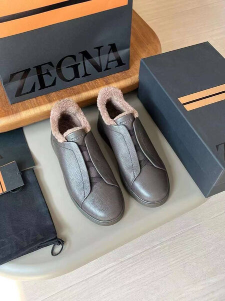 Мужские кеды Zegna мужской кожа 170229-2