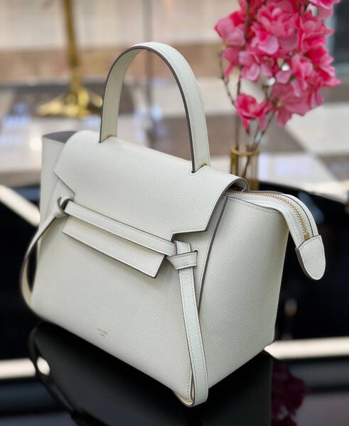 Сумка Celine Belt Micro женский кожа белый 142388-3