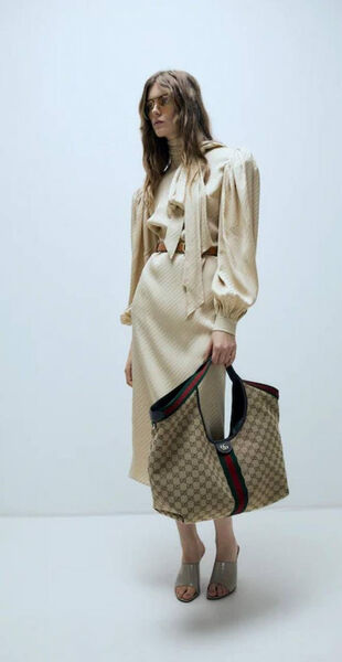 Сумка Gucci женский канва бежевый 197407-2