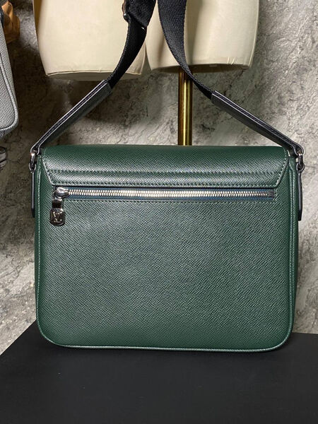 Мужская сумка мессенджер Louis Vuitton мужской кожа болотный 132079-7