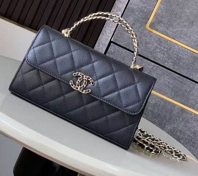 Сумка Chanel женский кожа черный 189753