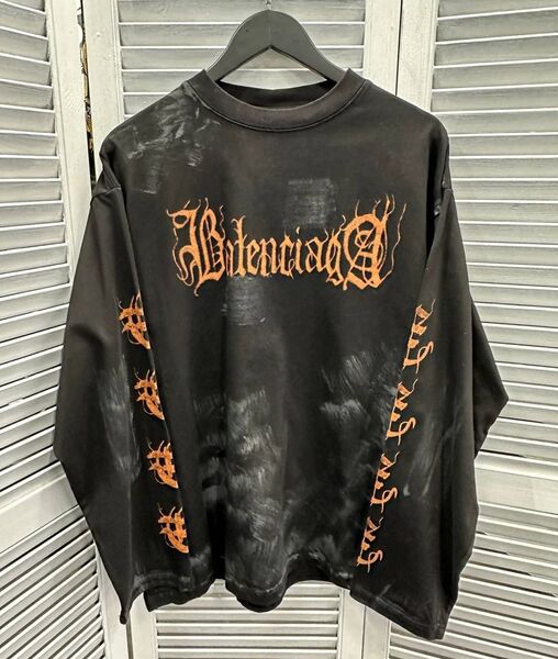 Мужской лонгслив Balenciaga мужской черный 131371