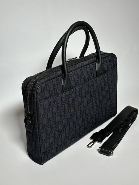 Мужской портфель Christian Dior мужской кожа черный 132090-5