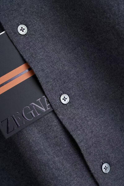 Мужская рубашка Zegna мужской графитовый 133340-4