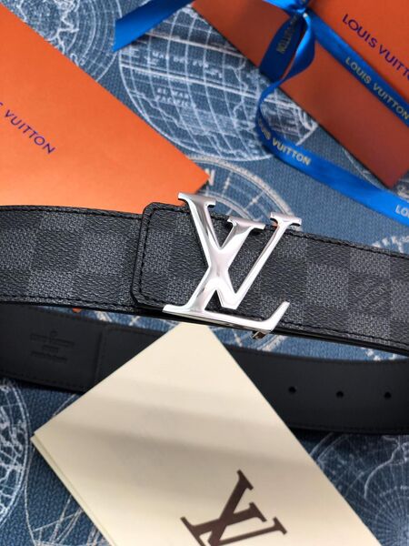 Ремень Louis Vuitton мужской канва графитовый 63654-3
