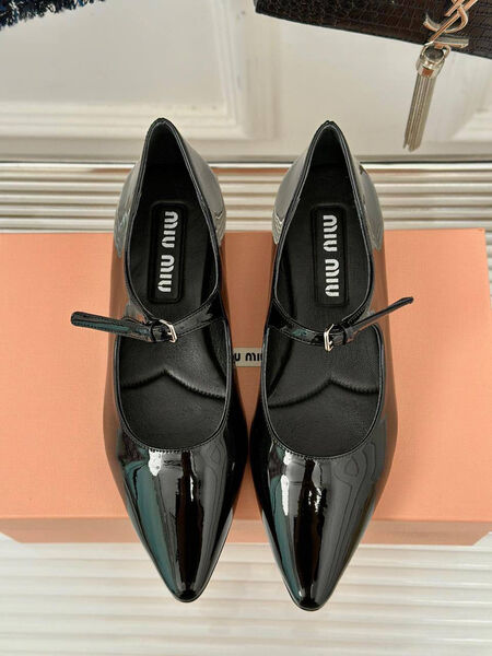 Туфли Miu Miu женский кожа черный 157179-7