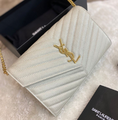 Сумка Saint Laurent женский кожа белый 95171-1