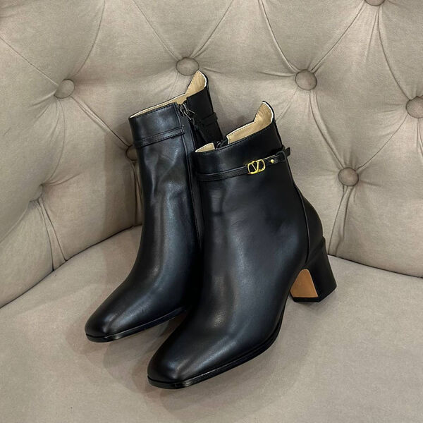 Ботильоны Valentino женский кожа черный 134583-2