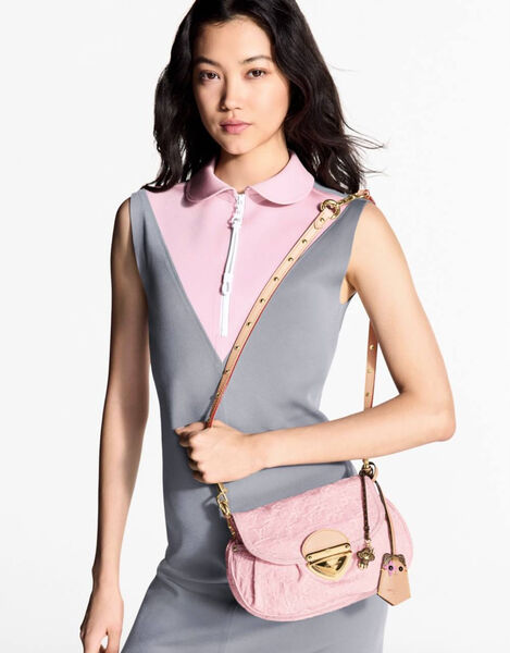 Сумка Louis Vuitton женский текстиль розовый 186658-2