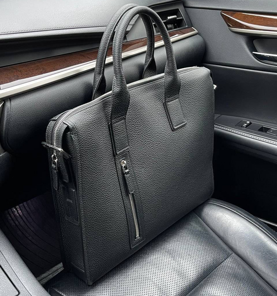 Мужской портфель Hermès мужской кожа черный 96807