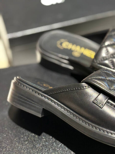 Мюли Chanel женский кожа черный 173889-3