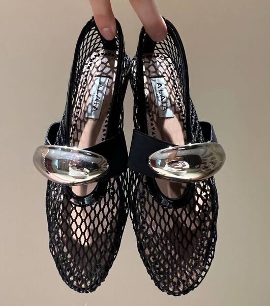 Балетки Alaïa женский черный 136623