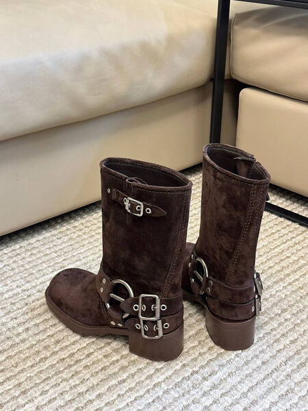 Сапоги Miu Miu женский замша 126695-3